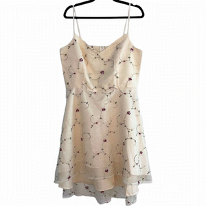 Vanilla Tulle Dress w/ Embroidered Florals